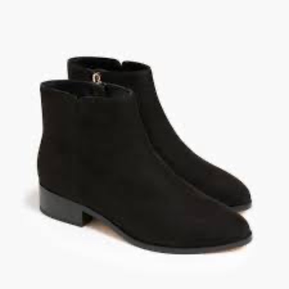 J.Crew Black Side Zip Ankle Boots 8.5 Women's - Picture 1 of 6